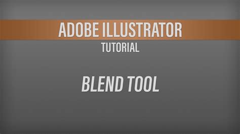 Adobe Illustrator Blend Tool Tutorial Youtube