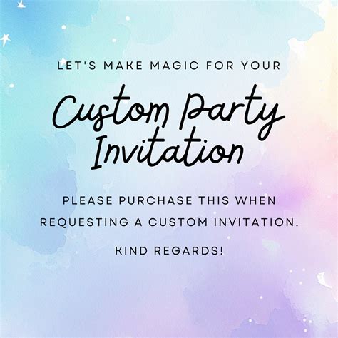 Custom Party Invitation - Etsy