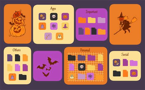 Halloween Minimalist Folder Icons Pack - Free Mac Folder Icons