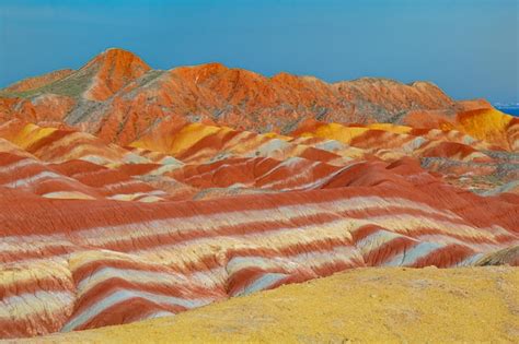 Premium Photo | Rainbow mountains in the Zhangye Danxia Landfrom ...