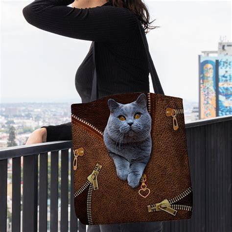 Bristish Shorthair Cat Kitten Tote Bags Canvas Tote Bags Etsy