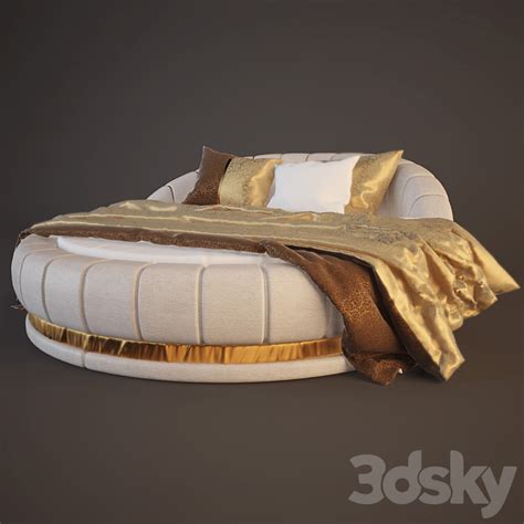 Round Bed Bed 3d Model