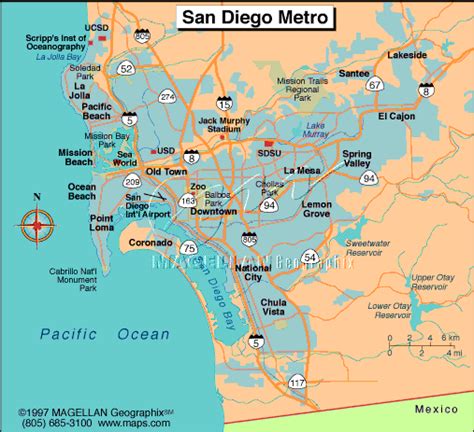 San Diego Metro Map