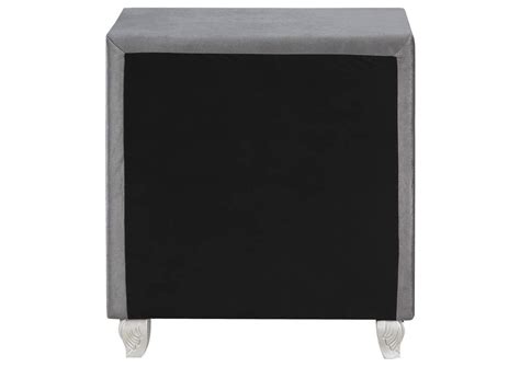 Deanna Drawer Rectangular Nightstand Grey