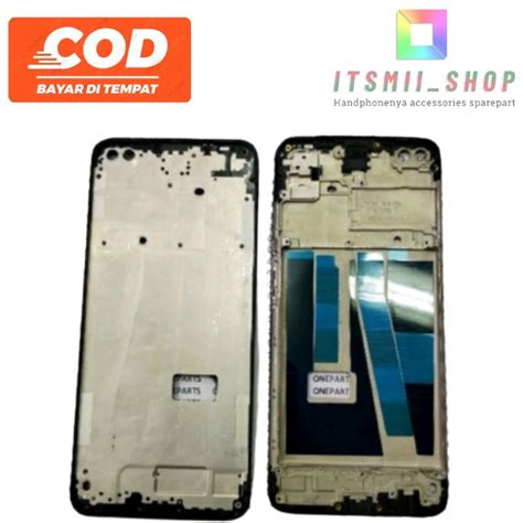 Jual FRAME BEZZEL TULANG TENGAH DUDUKAN LCD OPPO A52 2020 ORIGINAL