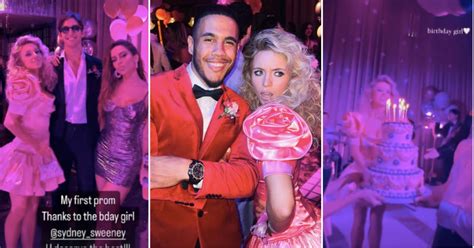 Giant cakes and the Barbie cast: Inside Sydney Sweeney's '80s prom ...