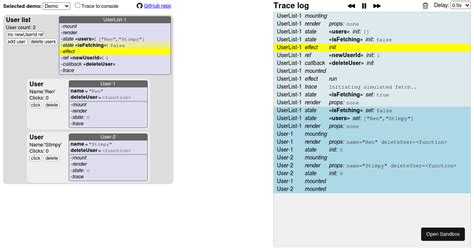 React Hook Tracer Examples CodeSandbox