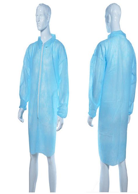 Blue Disposable Lab Coats Standard Fit Iso Approved For Health