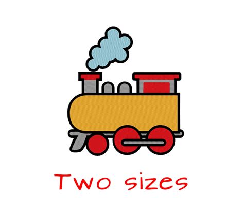 Steam Engine Embroidery Design Etsy