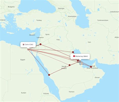 All Flight Routes From Bahrain To Cairo BAH To CAI Flight Routes