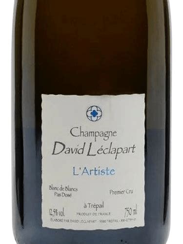 David L Clapart L Artiste Blanc De Blancs Pas Dos Champagne Premier