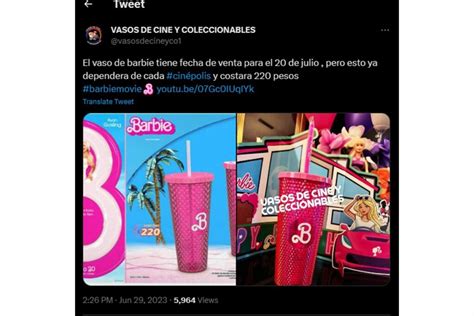 Barbie Filtran coleccionables de Cinepolis tras estreno de la película