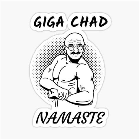 Giga Chad Face Namaste Giga Chad Meme Sticker By Lashantinpty507