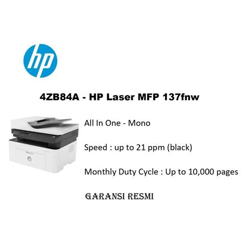 Jual 4ZB84A - HP Laser MFP 137fnw | Shopee Indonesia