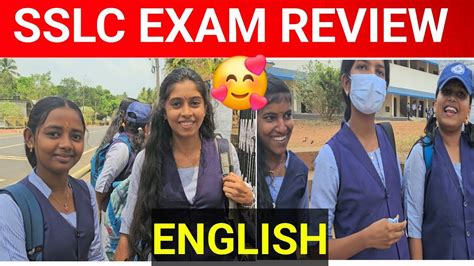 Sslc English Exam Reviewsslc English Exam Today Reviewsslc Exam