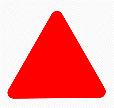 HD Red Rounded Triangle Shape PNG | Citypng