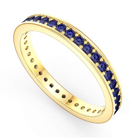 Yellow Sapphire Gold Ring : Gold Sapphire Wedding Band, Sapphire ...