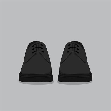 Black leather shoes in cartoon design for advertisement template design ...