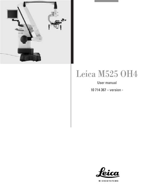 Leica M525 OH4 User Manual | PDF | Camera | Imaging