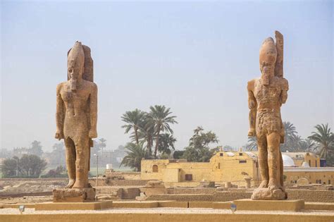 The Colossi Of Amenhotep III At The Northern Gate Of The Temple Of