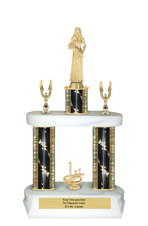 2 Column Beauty Pageant Trophies with 8 Inch Base