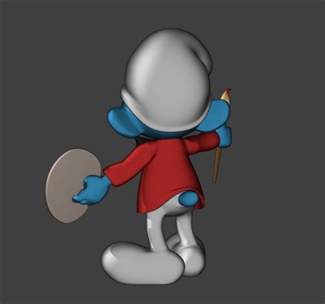 Painter Smurf D Model D Printable Cgtrader