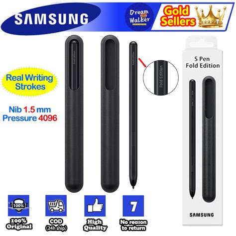 Original Samsung S Pen Fold Edition Com Bolsa Para Galaxy Z 3 4 Spen Ej