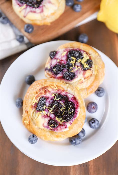 Blueberry Cream Cheese Danishes A Kitchen Addiction