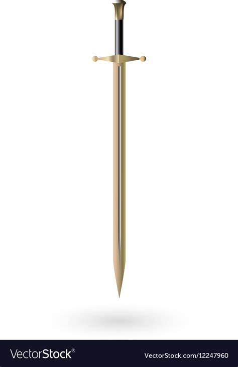 Golden Sword On White Royalty Free Vector Image