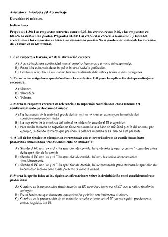 Psicologia Aprendizaje Examenes Otros Anos Pdf