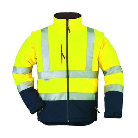 Veste haute visibilité softshell Station Coverguard jaune marine L