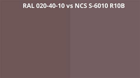 Ral 020 40 10 Vs Ncs S 6010 R10b Ral Colour Chart Uk