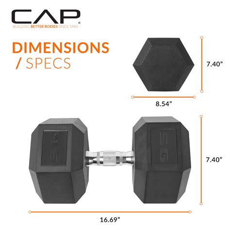 Cap Barbell 25 Lb Coated Hex Dumbbell Weight