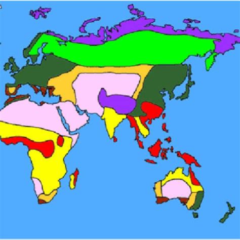 Major Terrestrial Biomes Figure Adapted From Hj De Blij And Po