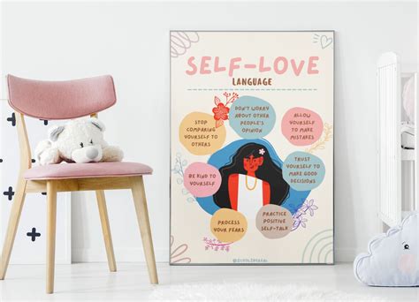 Self Love Poster Self Love Language Love Yourself Art Etsy