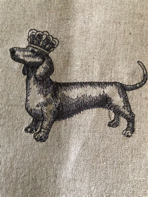 Dachshund With Crown Royal Dachshund King Dog Lover Wiener Dog Linen