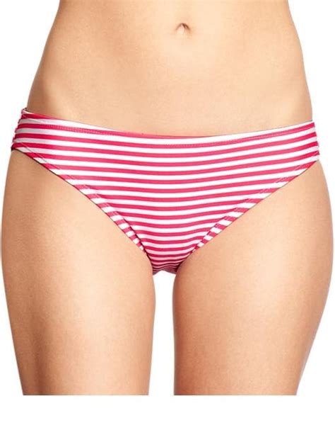 Old Navy Womens Pink Striped Bikini Bottoms Pink Stripe Bottom