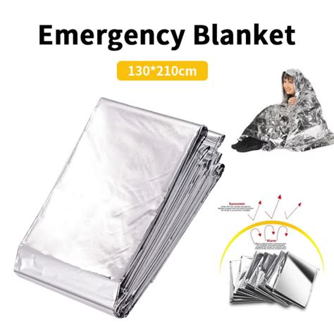 Emergency Rescue Insulation Double Sided Sunscreen Survival Thermal Blanket Sos Sleeping Bag