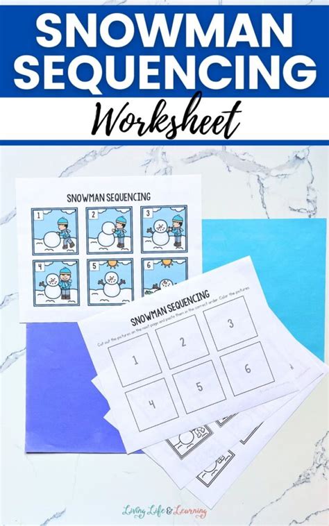 Winter Story Sequencing Snowman Printable Free Homeschool Deals