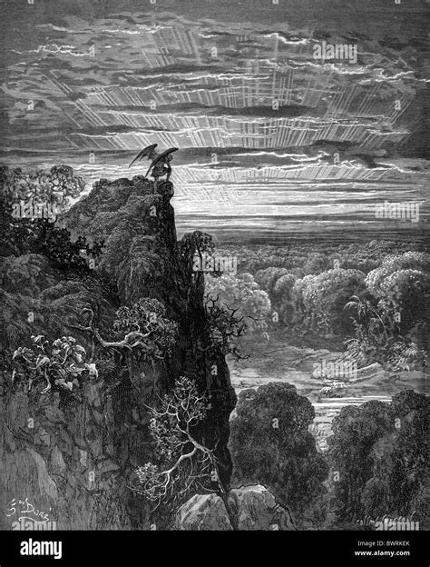 Gustave Doré Satan surplombant le Paradis de John Milton s Paradise