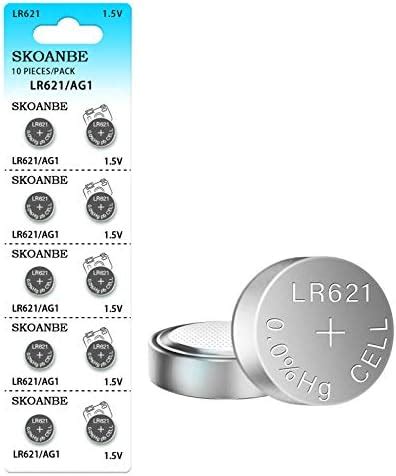 Amazon SKOANBE Batería de reloj LR621 AG1 SR621SW 364 LR60 164 1