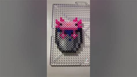 Minecraft Axolotl Perler Beads Minecraft Axolotl Perlerbeads Mc