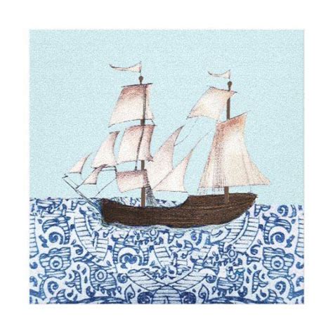 Sailing Ship Wall Hanging Mayflower Ship Art Canvas Print Zazzle