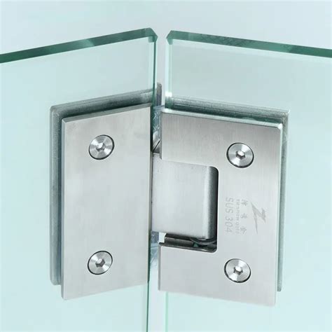 135 Degree Brushed Glass 304 Stainless Steel Hinge Bath Shower Door