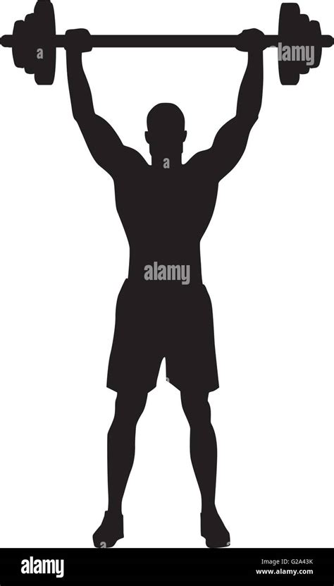 Weight Lifting bodybuilder silhouette Stock Vector Art & Illustration ...