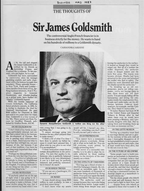 The thoughts of Sir James Goldsmith – Sir James Goldsmith