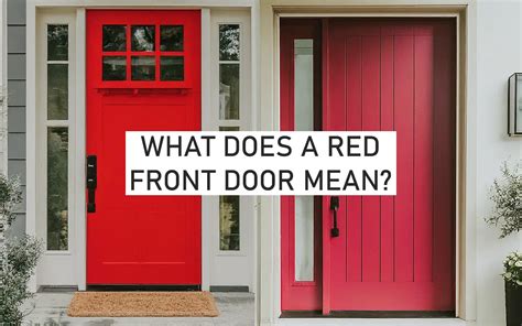 What Does A Red Front Door Mean Home Deviser