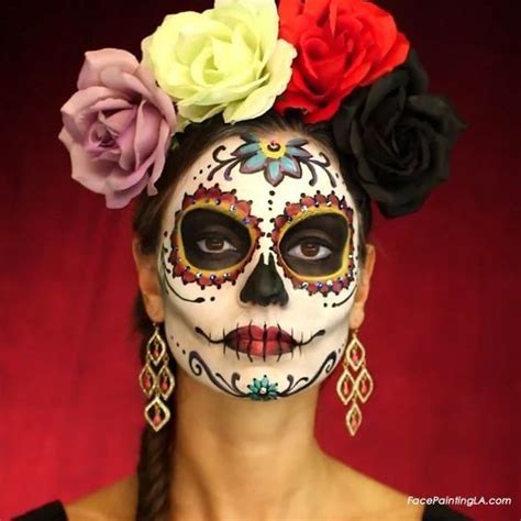 Classic Dia De Los Muertos Day Of Dead Makeup Halloween Makeup Sugar