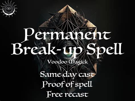 Extremely Powerful Break Up Spell Separation Voodoo Karma Curse