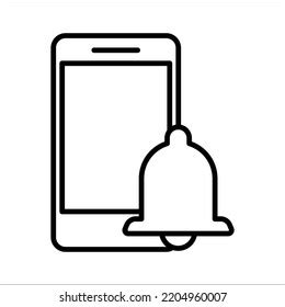 Mobile Phone Icon On White Background Stock Vector Royalty Free